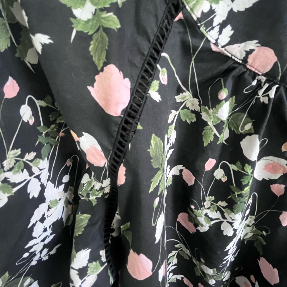 J. Crew Liberty Black Floral Women's Top - Picture 9 of 10